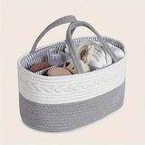 Braided Grey Baby Essentials Organizer