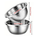 Rinse Mix Stainless Colander Duo Set