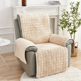 Velvet Grid Recliner Cover