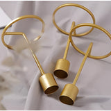 Golden Romantic Candle Holders