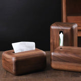 Earthtone Wooden Tissue Holder