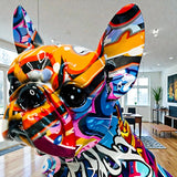 Artistic Bulldog Graffiti Figurine