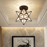 Ceiling Light - Vintage Star Metal Design