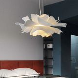 Pendant Light - White Metal Floral Pattern