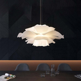 Pendant Light - White Metal Floral Pattern