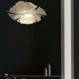 Pendant Light - White Metal Floral Pattern