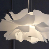 Pendant Light - White Metal Floral Pattern
