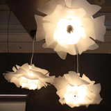 Pendant Light - White Metal Floral Pattern