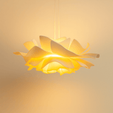 Pendant Light - White Metal Floral Pattern