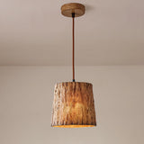 Pendant Light - Wooden Block - Rustic Style - Natural Wood Design