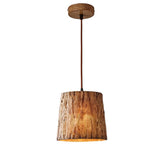 Pendant Light - Wooden Block - Rustic Style - Natural Wood Design