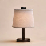 Table Lamp - Dimmable Minimalist Lamp Made of Wood - Rechargeable