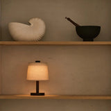 Table Lamp - Dimmable Minimalist Lamp Made of Wood - Rechargeable