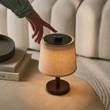 Table Lamp - Dimmable Minimalist Lamp Made of Wood - Rechargeable