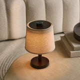 Table Lamp - Dimmable Minimalist Lamp Made of Wood - Rechargeable