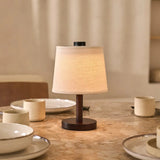 Table Lamp - Dimmable Minimalist Lamp Made of Wood - Rechargeable