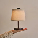 Table Lamp - Dimmable Minimalist Lamp Made of Wood - Rechargeable