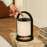Table Lamp - Stylish Dimmable Wooden Lamp - Rechargeable