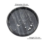 Circular Black Marble Jewelry Tray