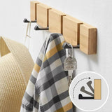 Functional Flip Wooden Wall Hook Rack