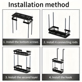 Stainless Steel Bathroom Hanging Caddy Rack