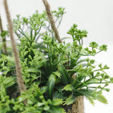 Leafara Hanging Artificial Plant In Woven Basket Pot