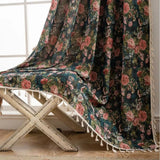 Noveau Ditsy Floral Tassel Curtain