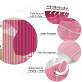 Poppie Bright Pink Bath Curtain