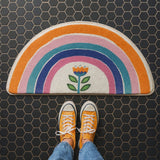 Rainbow Glow Half-Moon Bath Mat