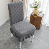 Seraphine Embossed Oval Knitting Dining Chair Cover