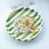 Silva Ceramic Stripe Jewelry Tray