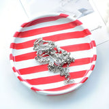 Silva Ceramic Stripe Jewelry Tray