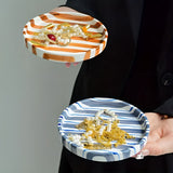 Silva Ceramic Stripe Jewelry Tray