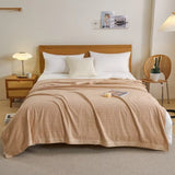 Waffle Cotton Summer Bedspread Throw Blanket