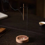 Wooden Incense Burner with Metal Holder