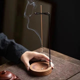Wooden Incense Burner with Metal Holder